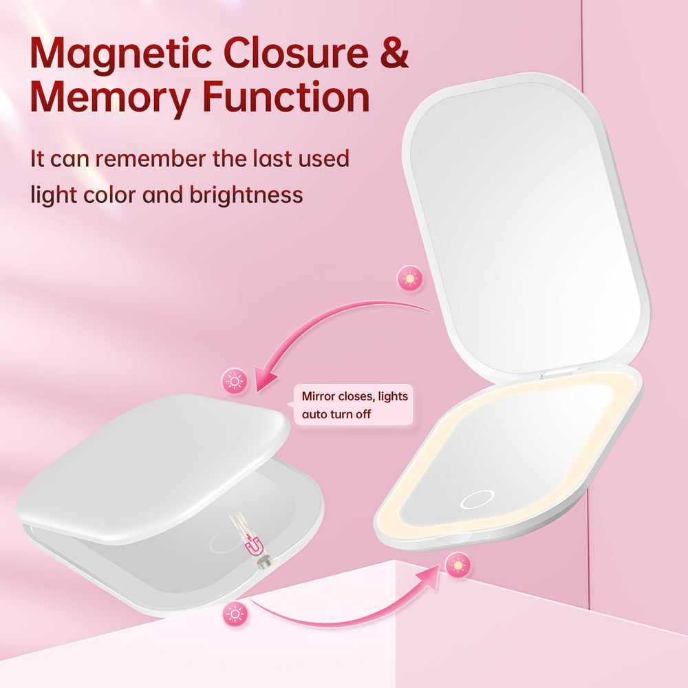 Benbilry lighted compact travel mirror gift box packaging suitable for gifting.