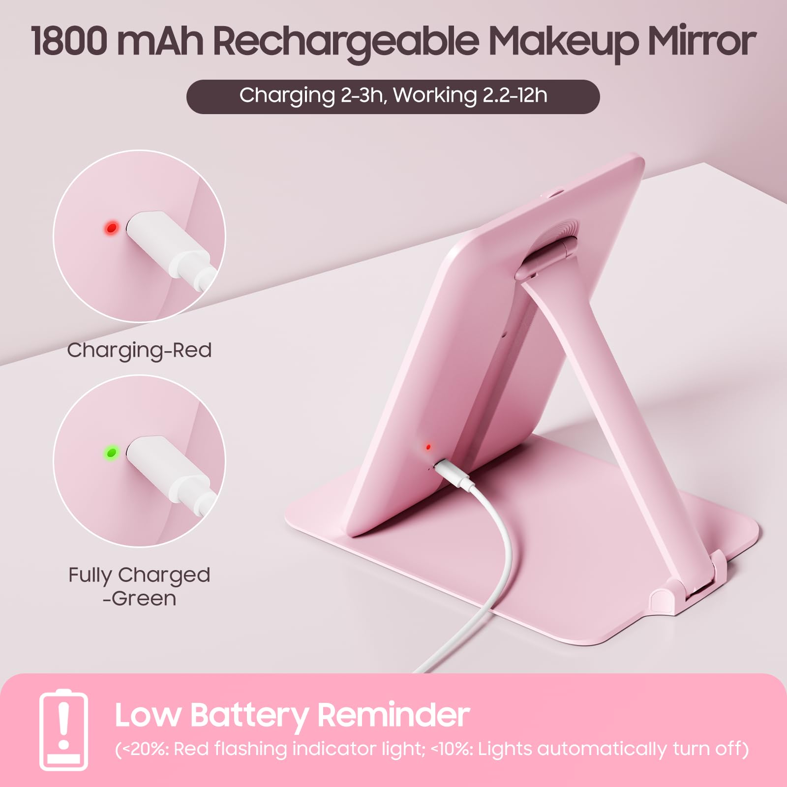 Benbilry travel mirror with waterproof storage bag keeps it protected during trips