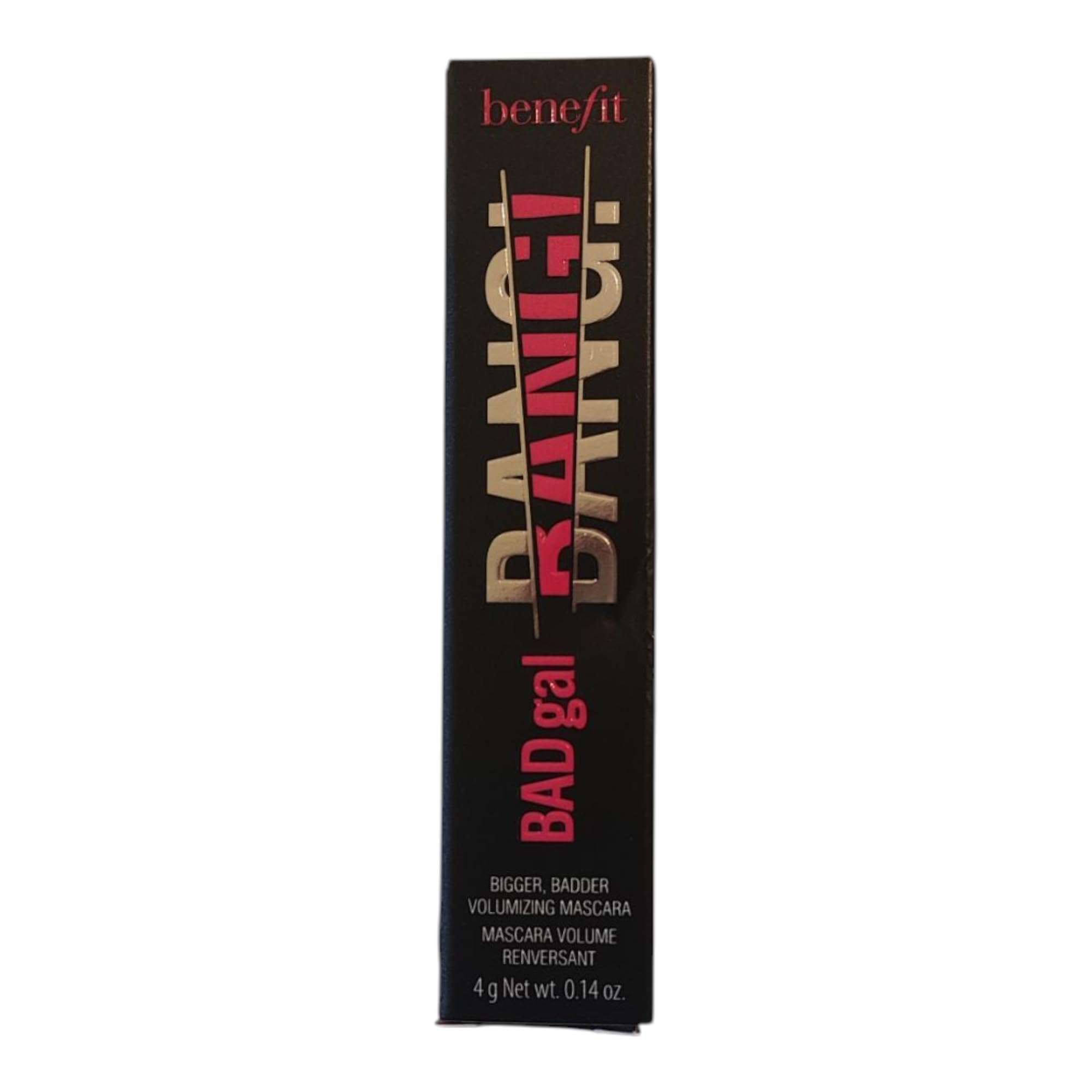 Benefit Bad Gal Bang mascara packaging shown for long-lasting wear.