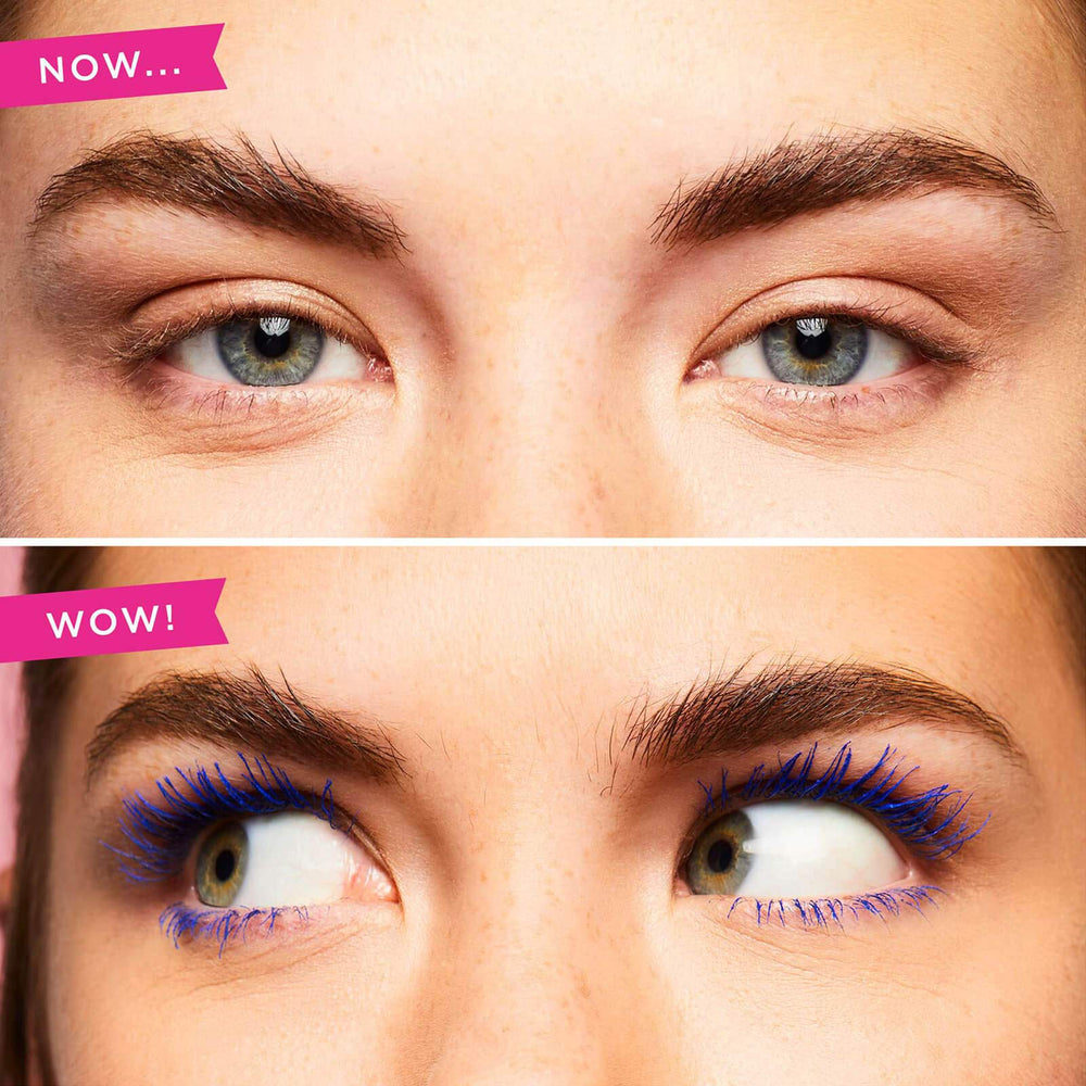 Benefit BADgal BANG blue mascara Slimpact brush close-up delivers precise corner-to-corner lift.