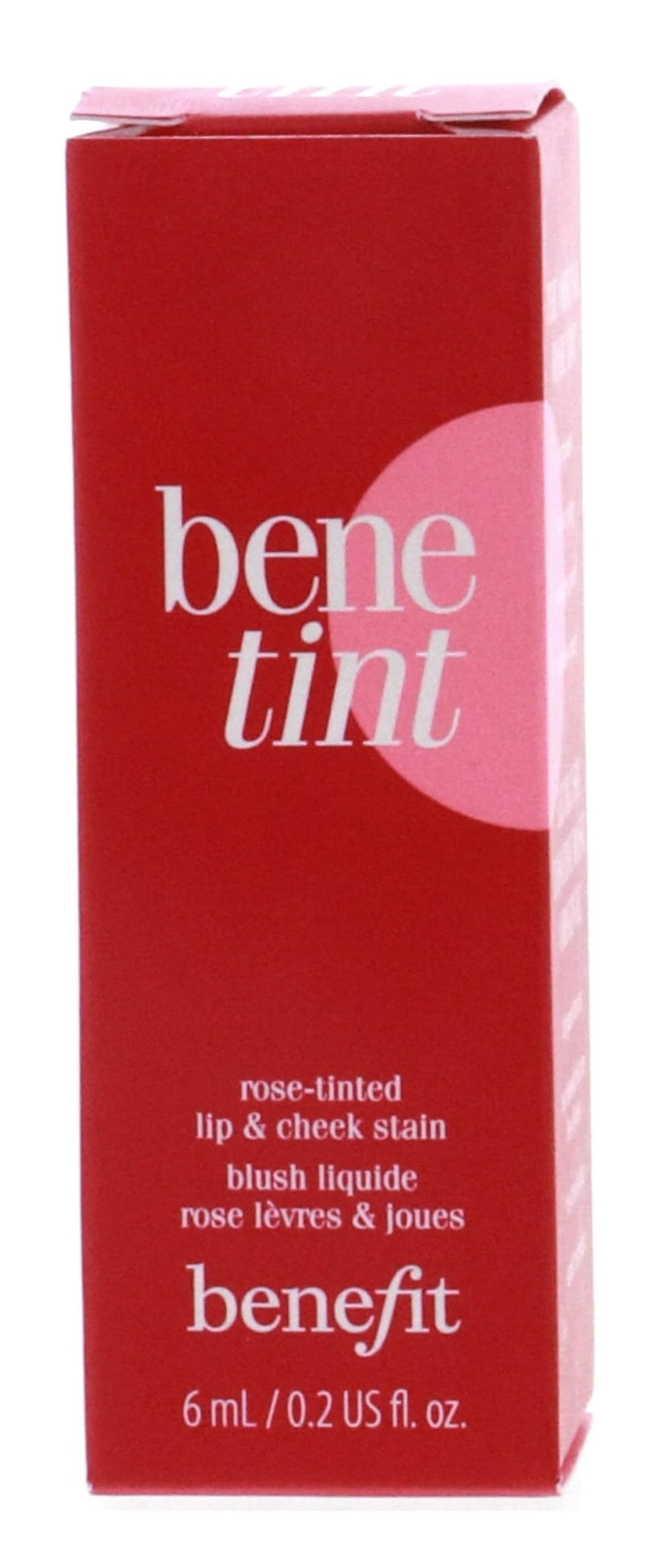 Benefit Bene Tint used with lip gloss topper for added shine.