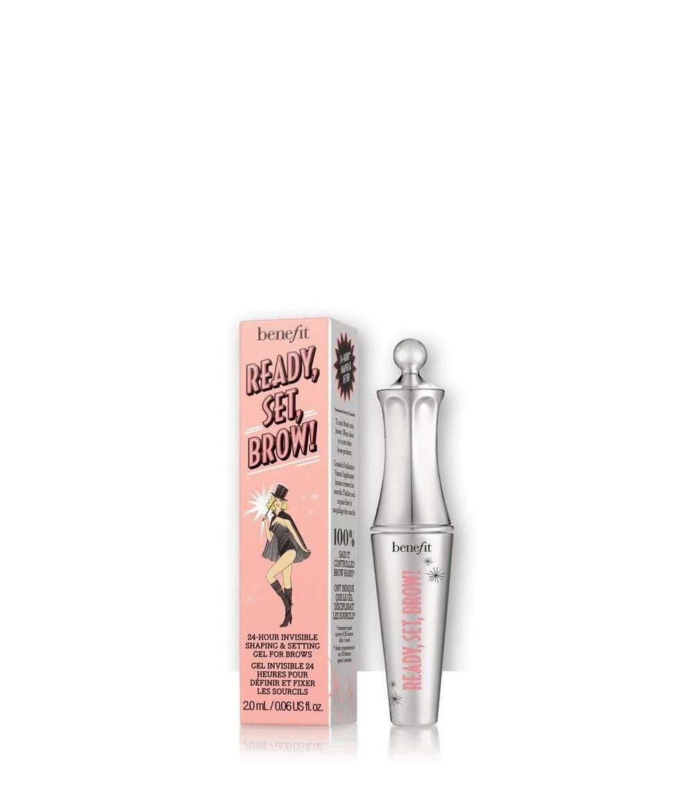 Benefit Brow Setter travel-size brow gel on wand delivering all-day hold for natural-looking brows.