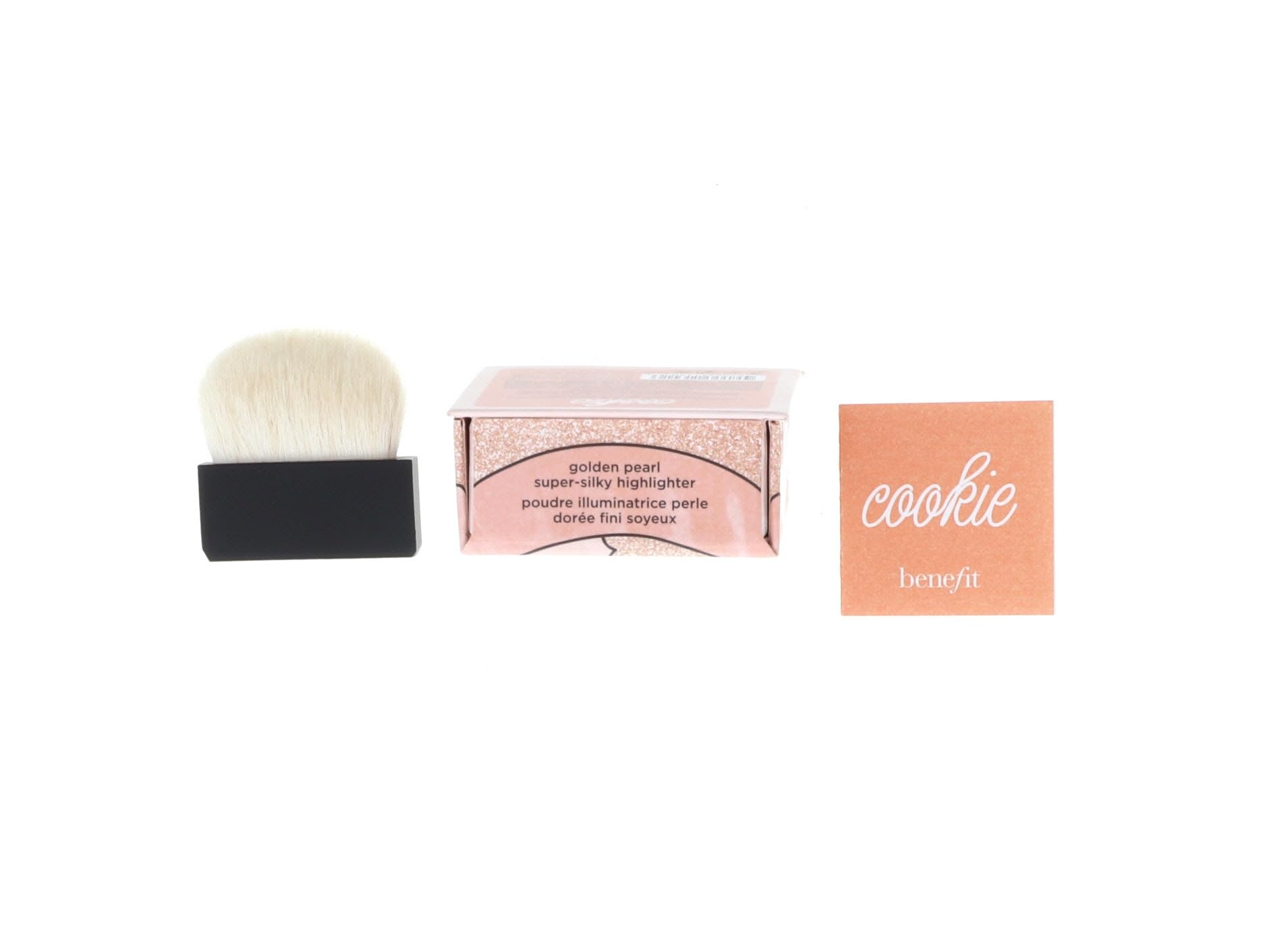 Benefit Cookie Powder Highlighter close-up showing silky-soft gold shimmer.