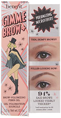 Benefit Gimme Brow brush strokes on brow showing natural fullness and texture