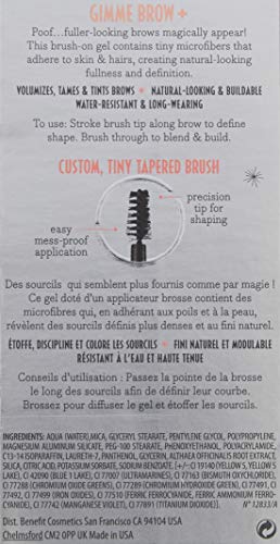 Benefit Gimme Brow+ microfibers close-up highlights natural fullness and long-wearing tint