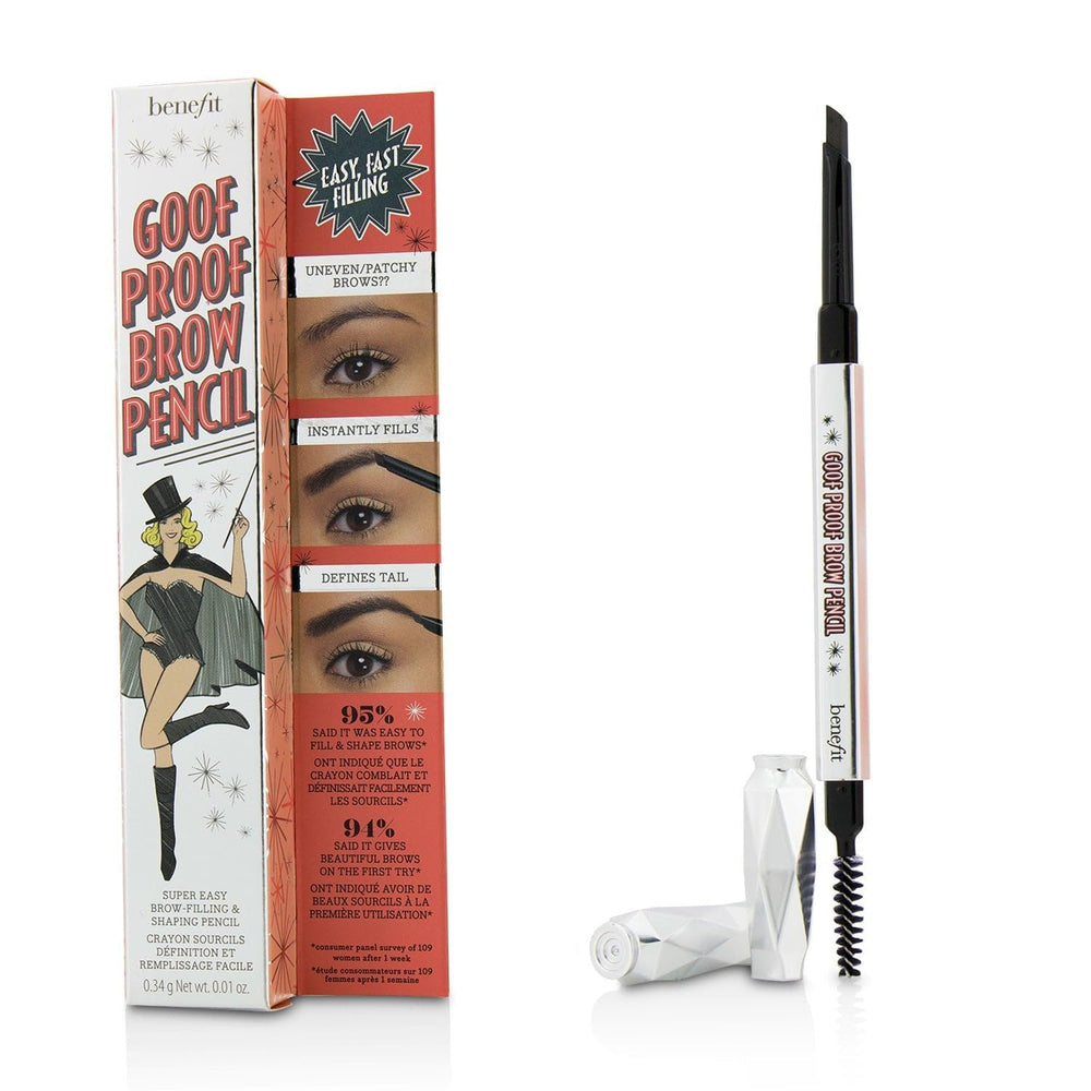 Benefit Goof Proof Brow Pencil application demo highlights quick glide for busy mornings