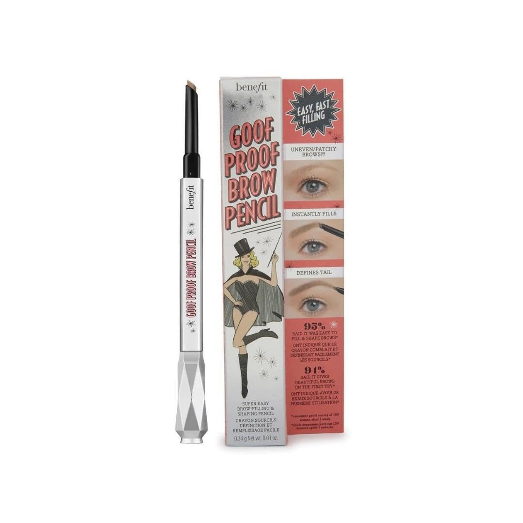 Benefit Goof Proof Brow Pencil, tamaño portátil ideal para guardar en bolso y retoques.