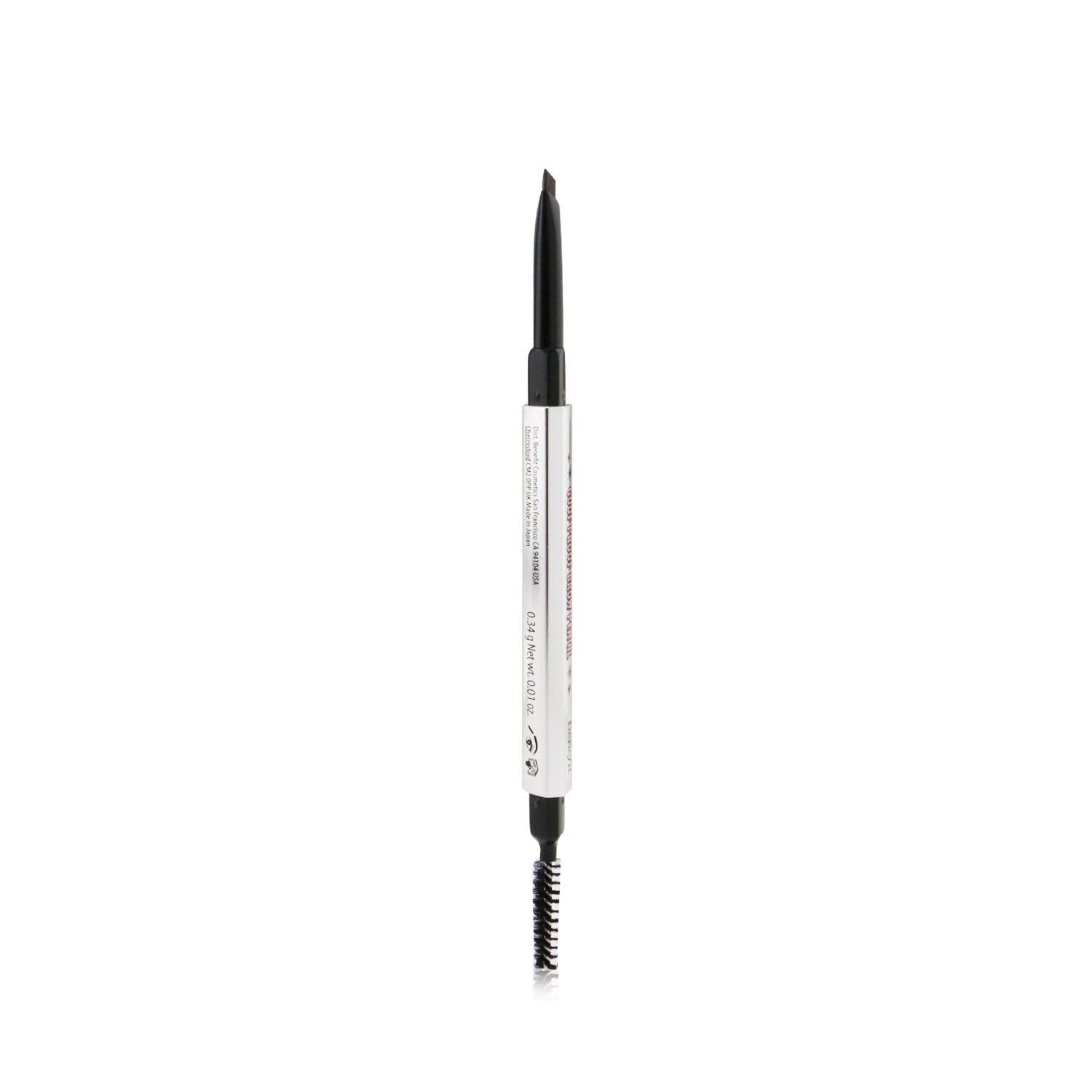 Benefit Goof Proof Brow Pencil tear-drop tip shapes brows for quick, natural fills.