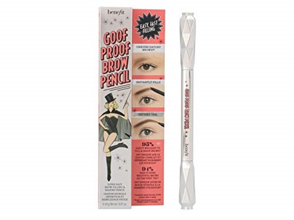 Benefit Goof Proof Brow Pencil compact case for travel touch-ups.