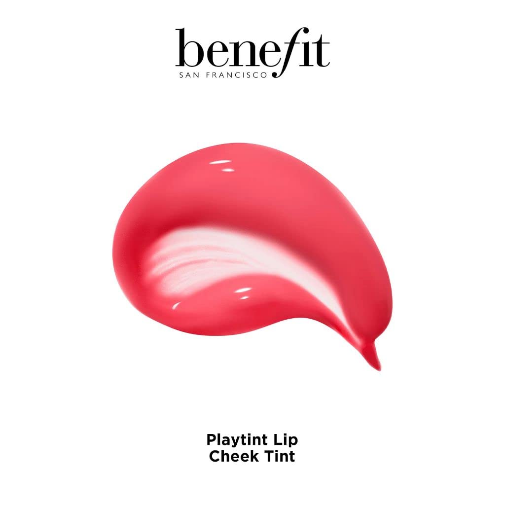 Benefit Playtint pink lemonade stain on cheek shows buildable flush.
