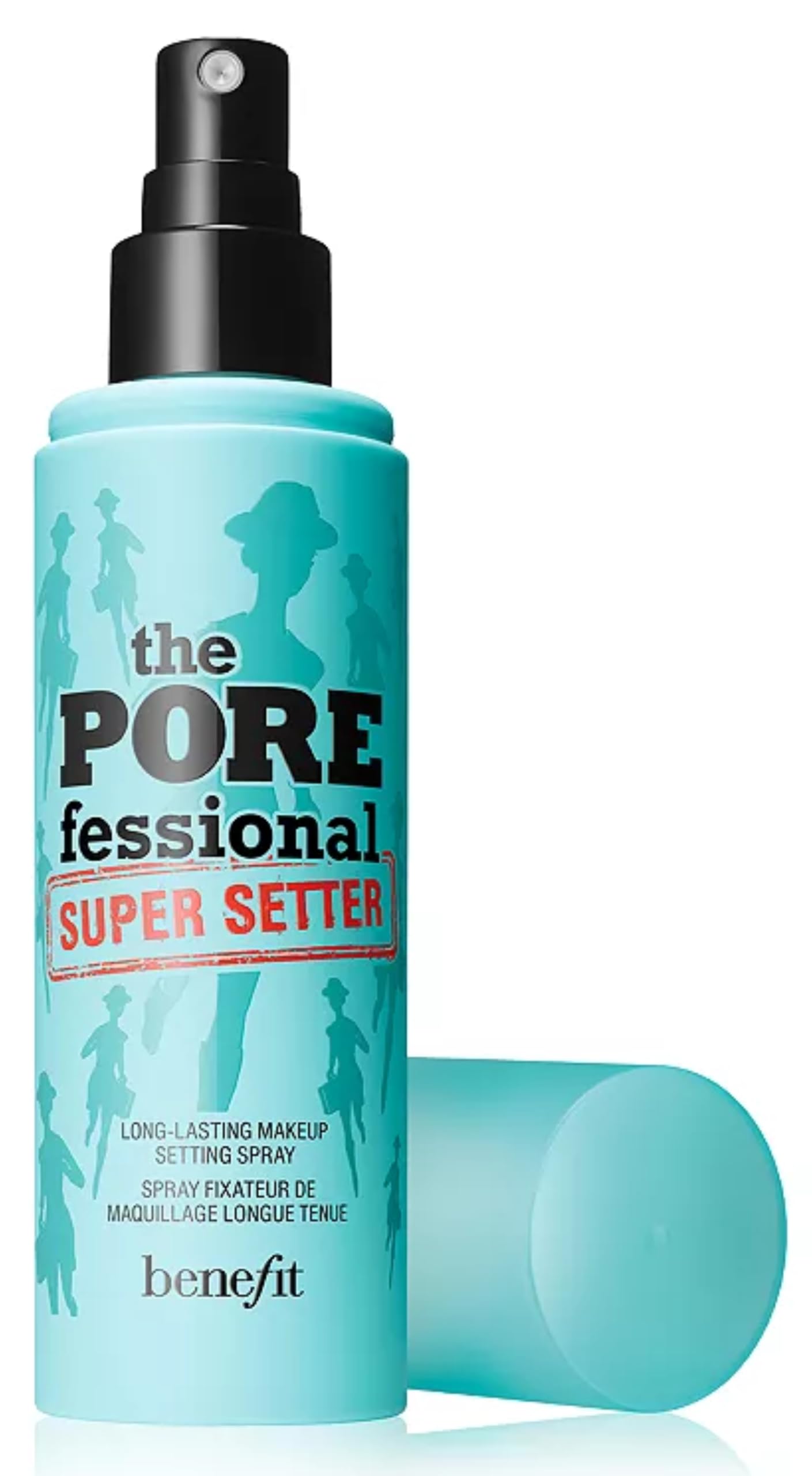 Benefit POREfessional Super Setter bottle demonstrates weightless makeup hold