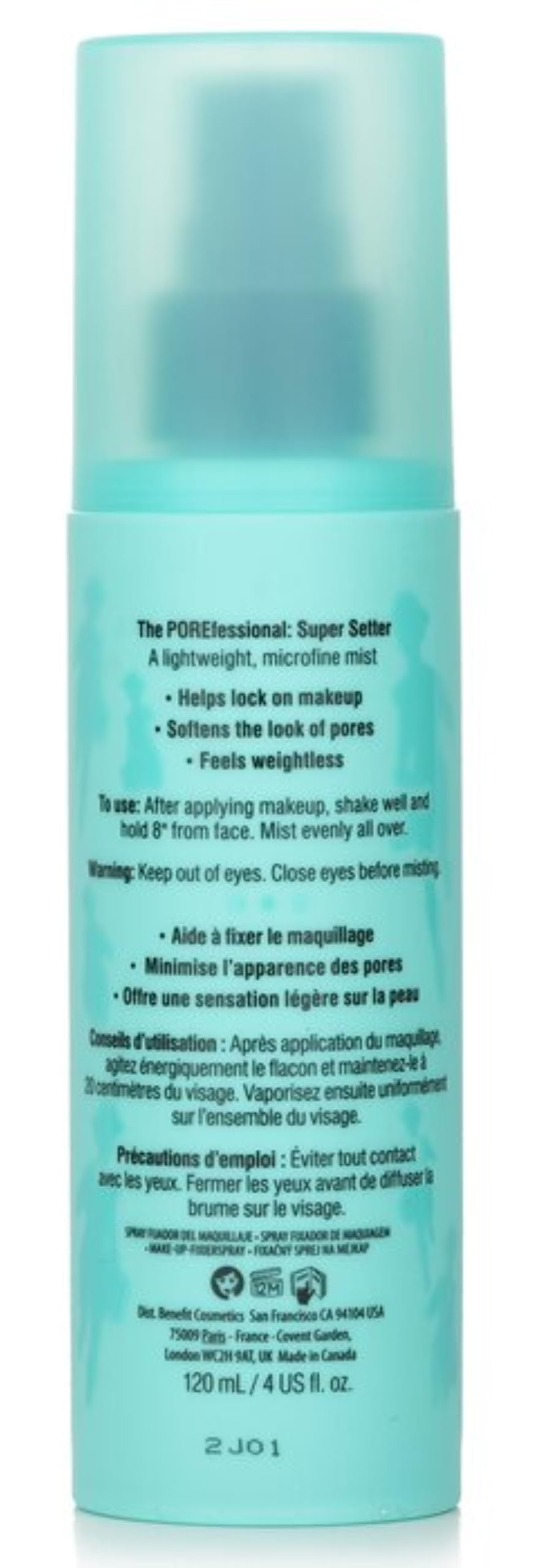Benefit POREfessional Super Setter daylong wear supports makeup longevity