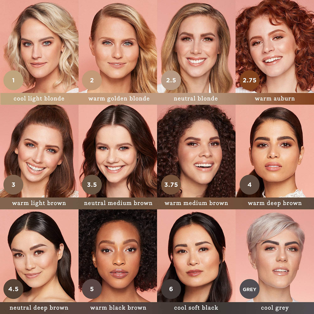 Benefit Precisely, My Brow Pencil packaging and shades for versatile daily use