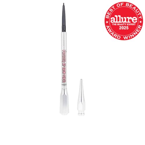 Benefit Precisely My Brow Pencil Built-In Spoolie Brush aids blending and grooming brows.