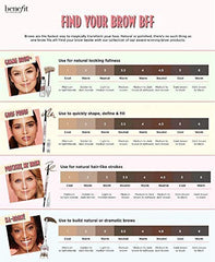 Benefit Precisely, My Brow Pencil swatch 4.5 neutral deep brown shows rich color