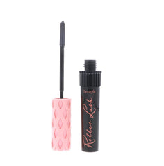 Benefit Roller Lash wand closeup highlights curved tip that catches and lifts lashes