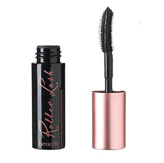 Benefit Roller Lash wand close-up showcasing curved wand for curl and lift.