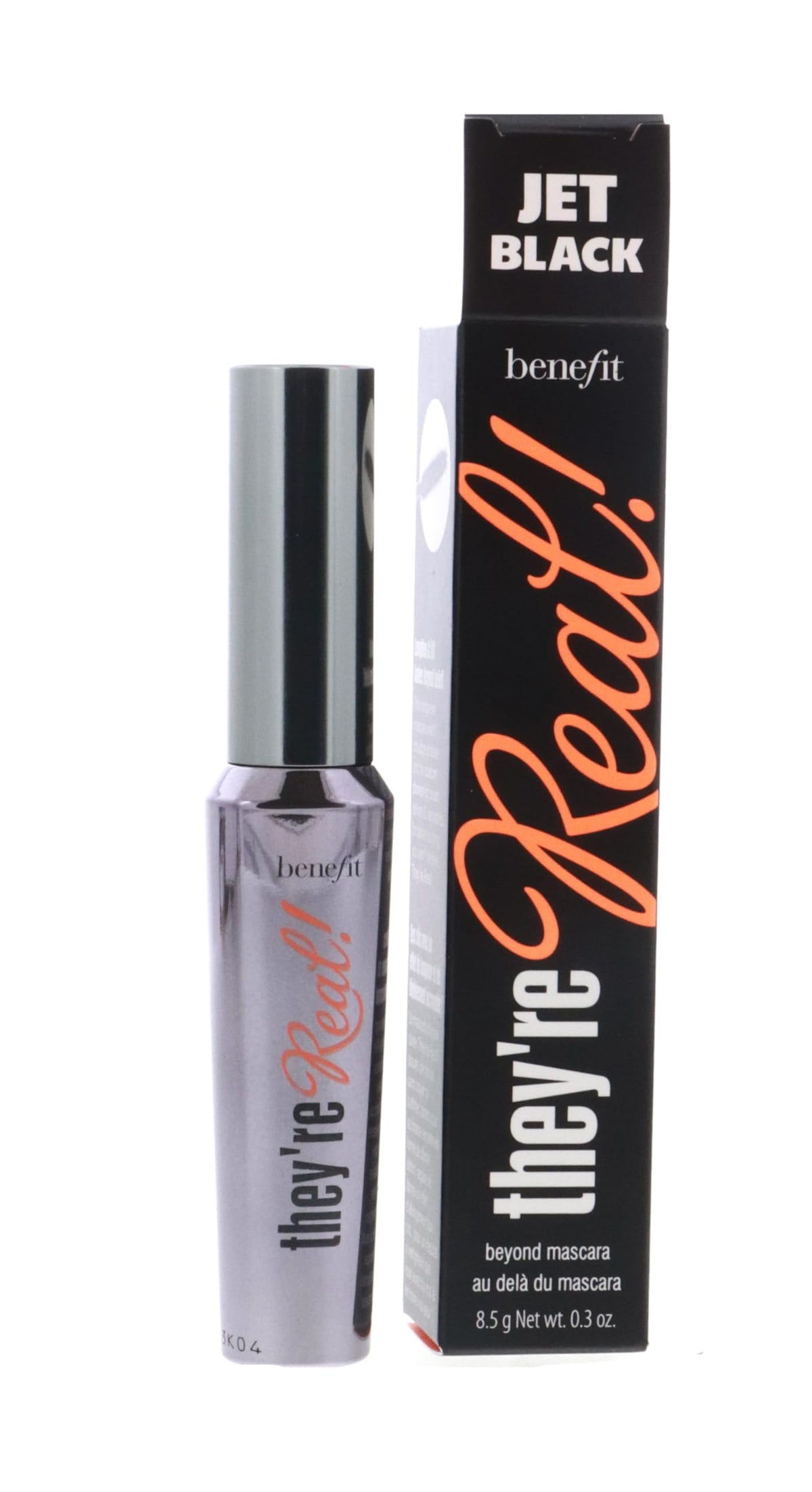 Benefit They're Real Mascara brush close-up for dramatic lash separation.