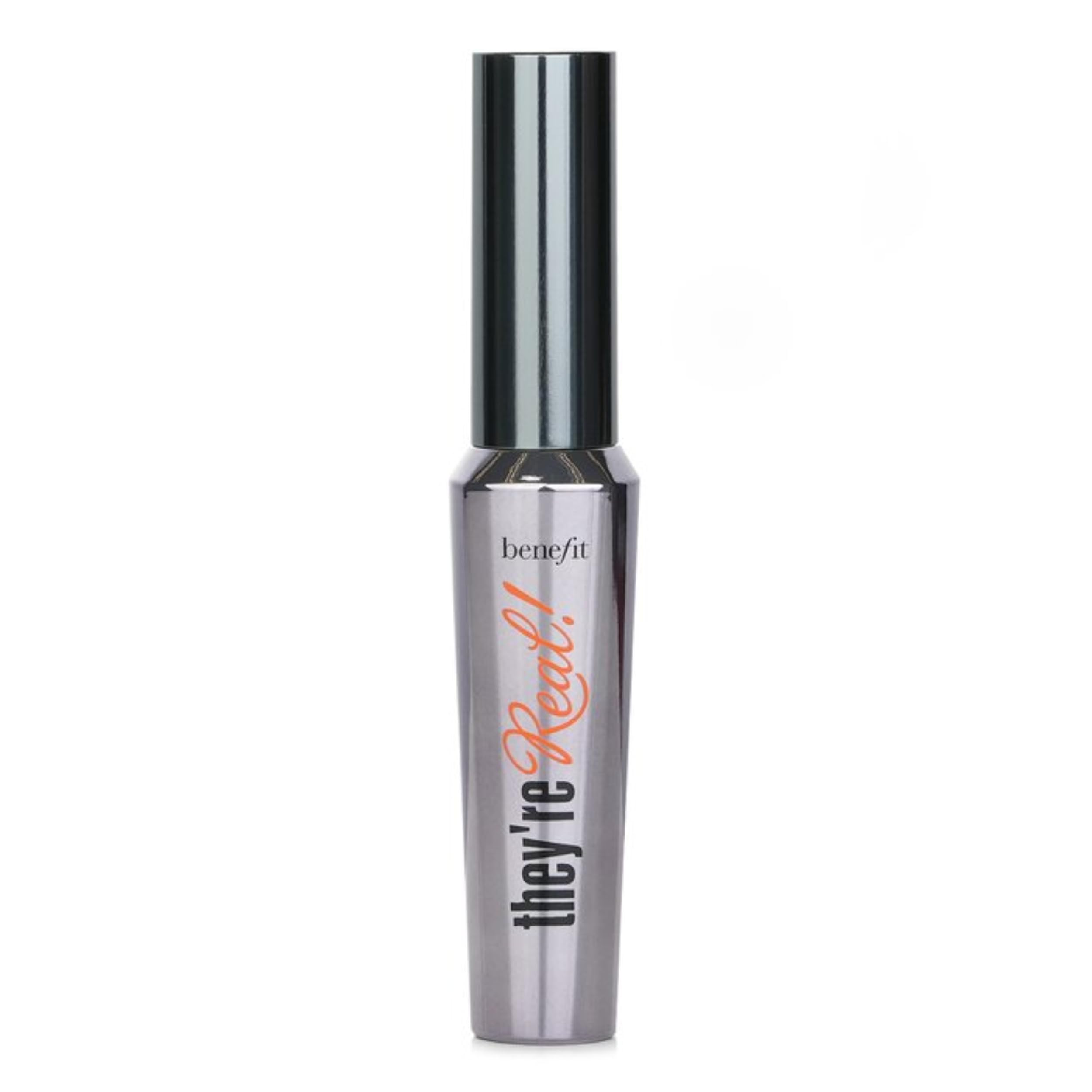 Benefit Theyre real! mascara lashes before-after closeup highlights doubled size appearance.