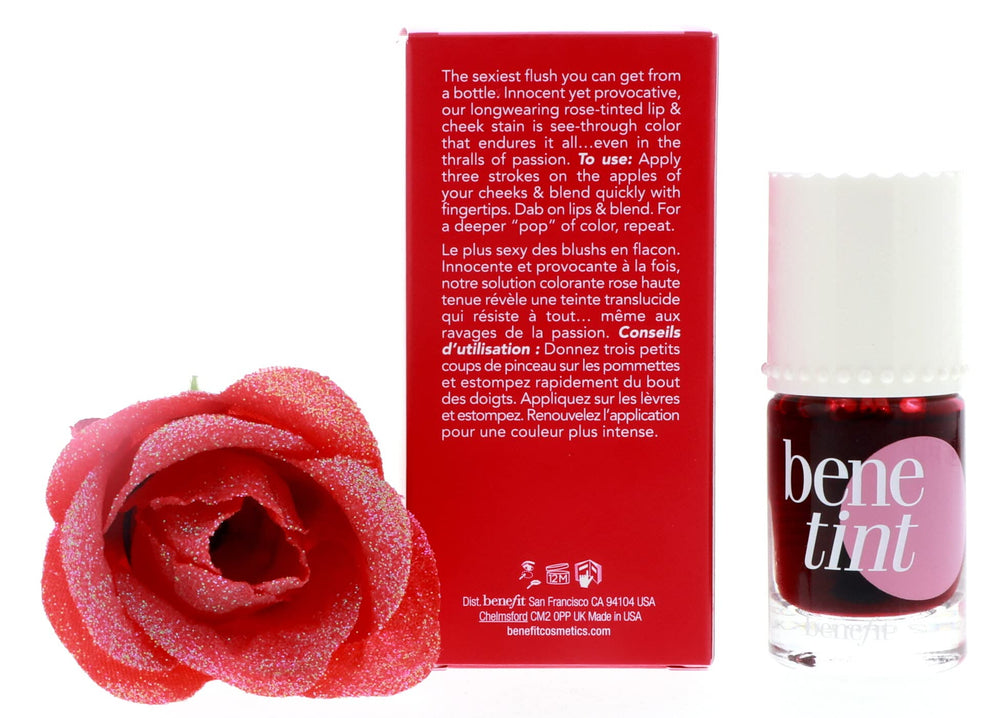 Benetint cheek swatch demonstrates sheer rose tint for subtle flush