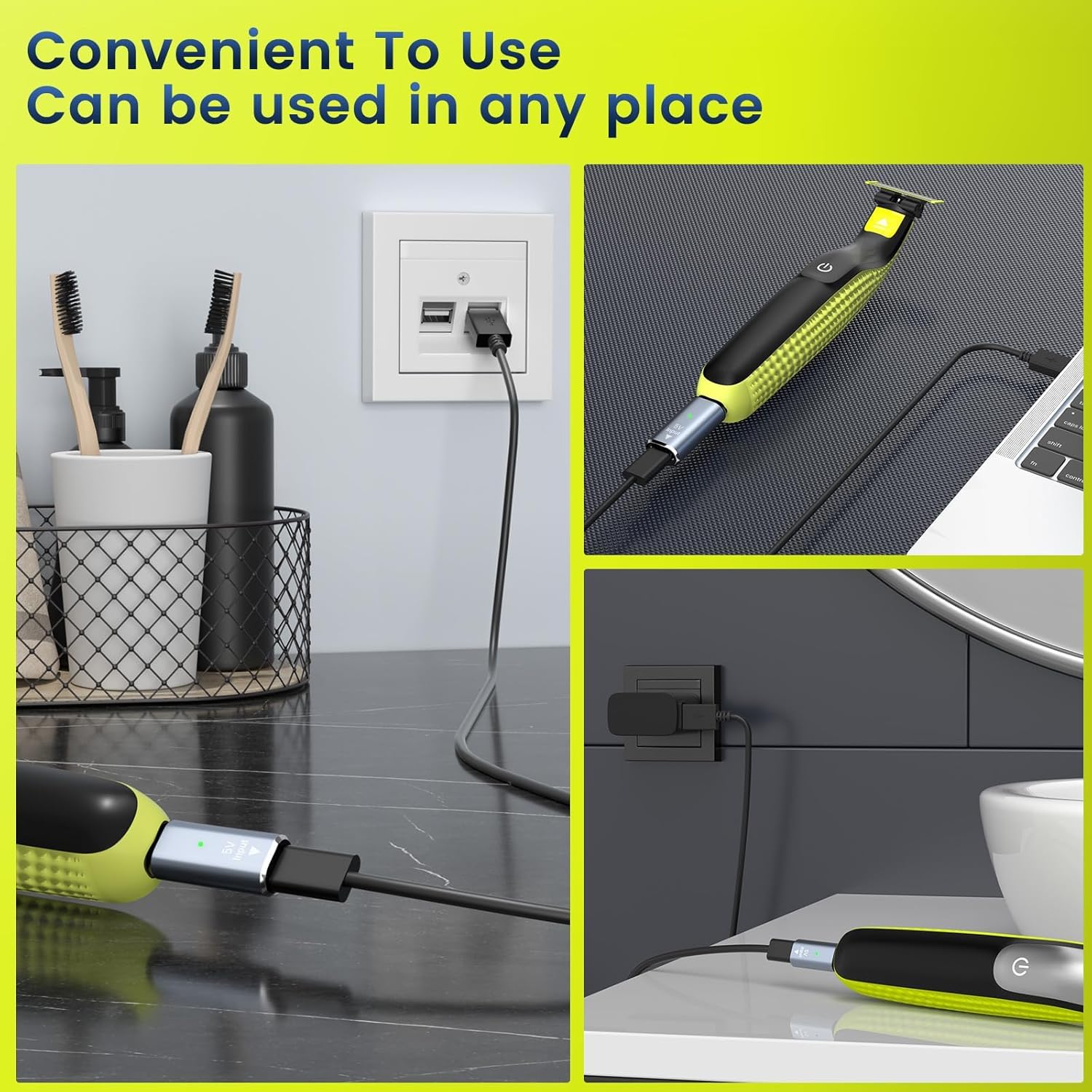BENSN bathroom-use guidance keeps charging safe with dry components.