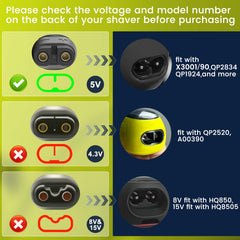 BENSN Type-C Charger compatibility with Philips Norelco Wet & Dry shavers across models.