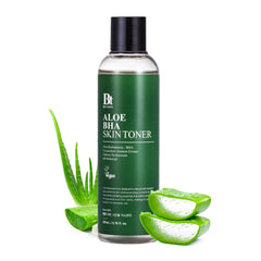 BENTON Aloe Skin Toner bottle closeup showing clear, lightweight hydration for daily use