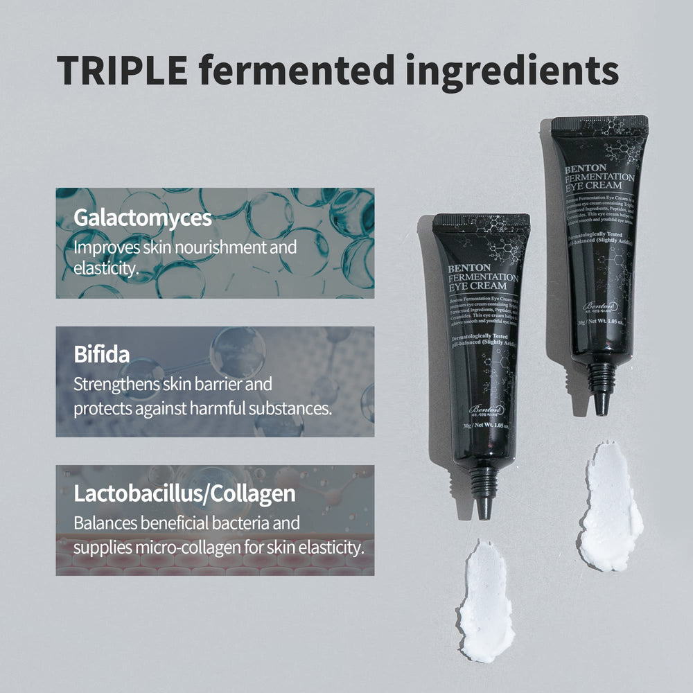 BENTON Fermentation Eye Cream bifida ferment lysate close-up suggesting barrier support