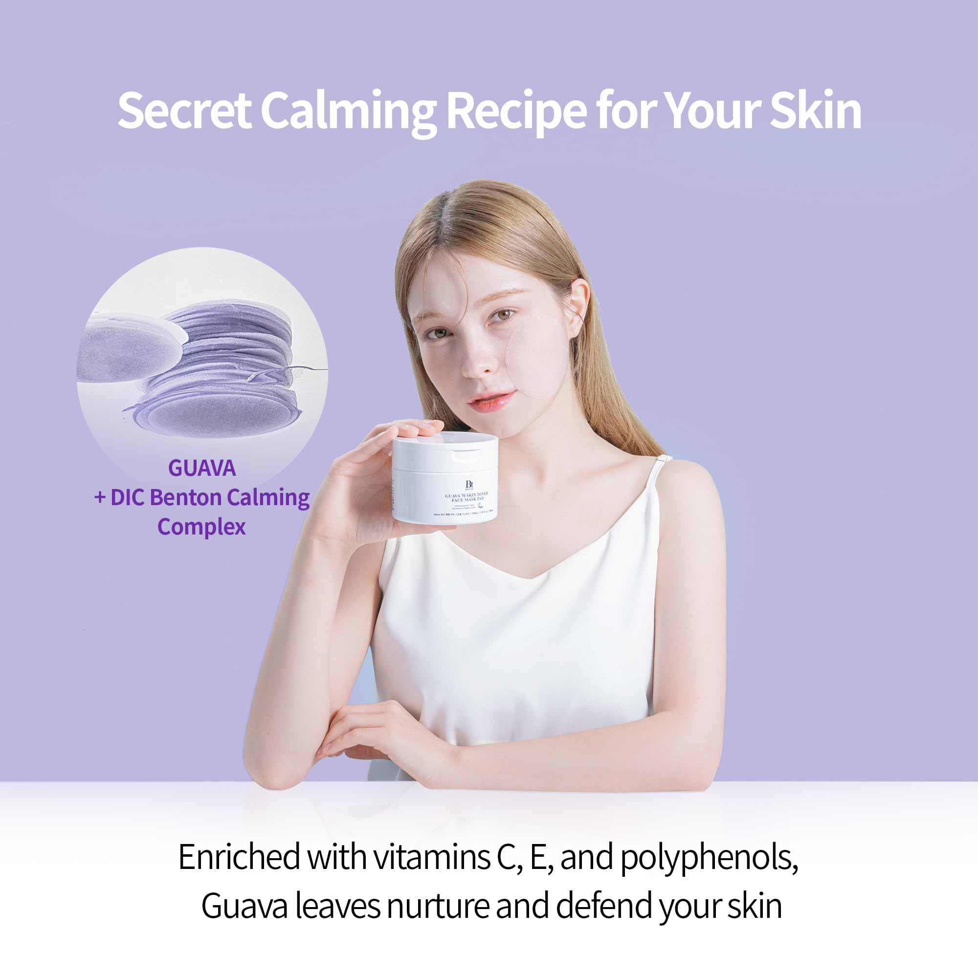 BENTON Guava 70 toner pad calming-skin on irritated areas