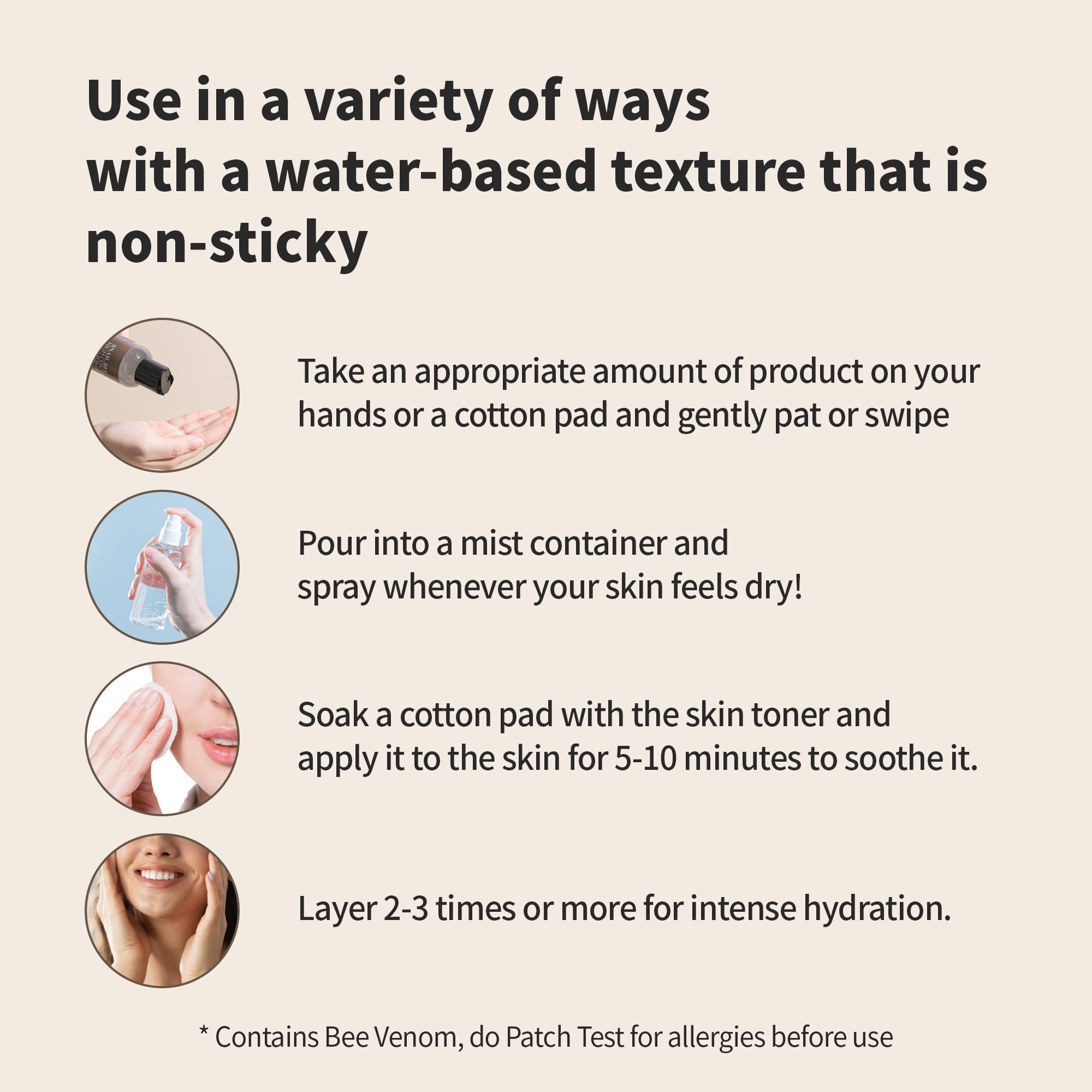 BENTON Skincare routine glow shot suggests daily hydration with snail mucin and adenosine