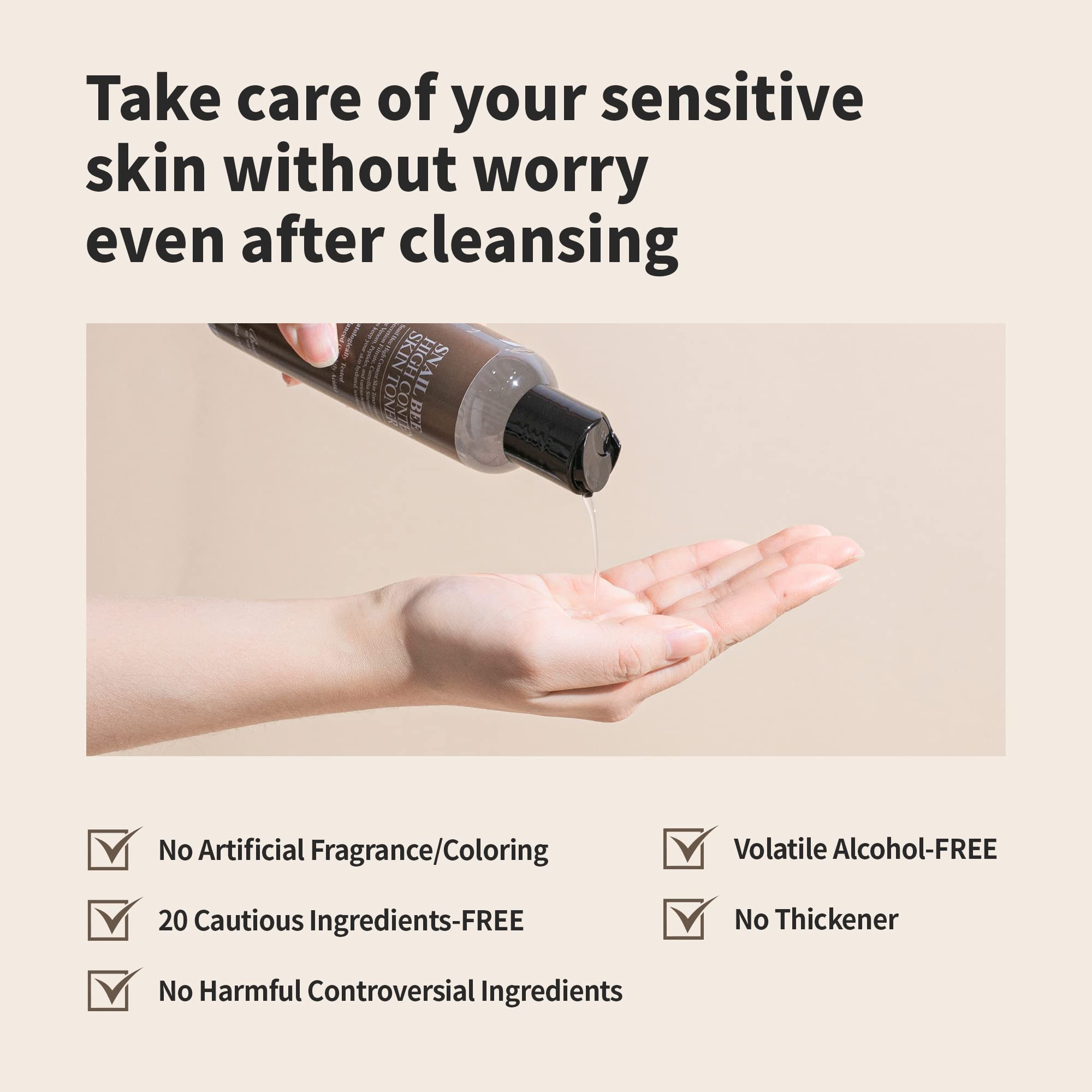 BENTON Toner pump-dispense shows easy, mess-free daily use