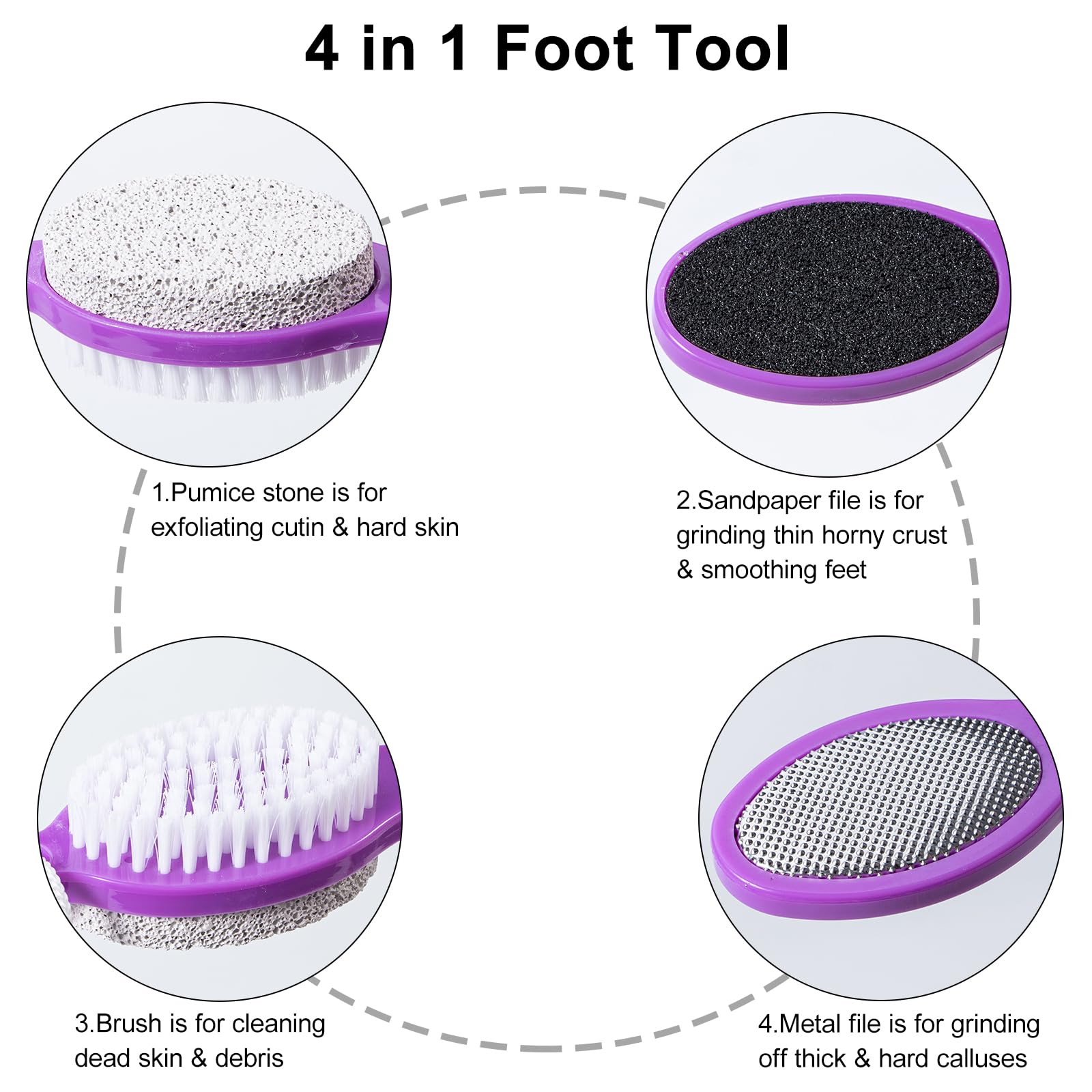 Beomeen foot tool callus remover metal file for durable at home pedicure.