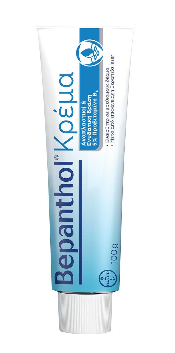 Bepanthol cream irritation-use photo suggests soothing relief for irritated skin.