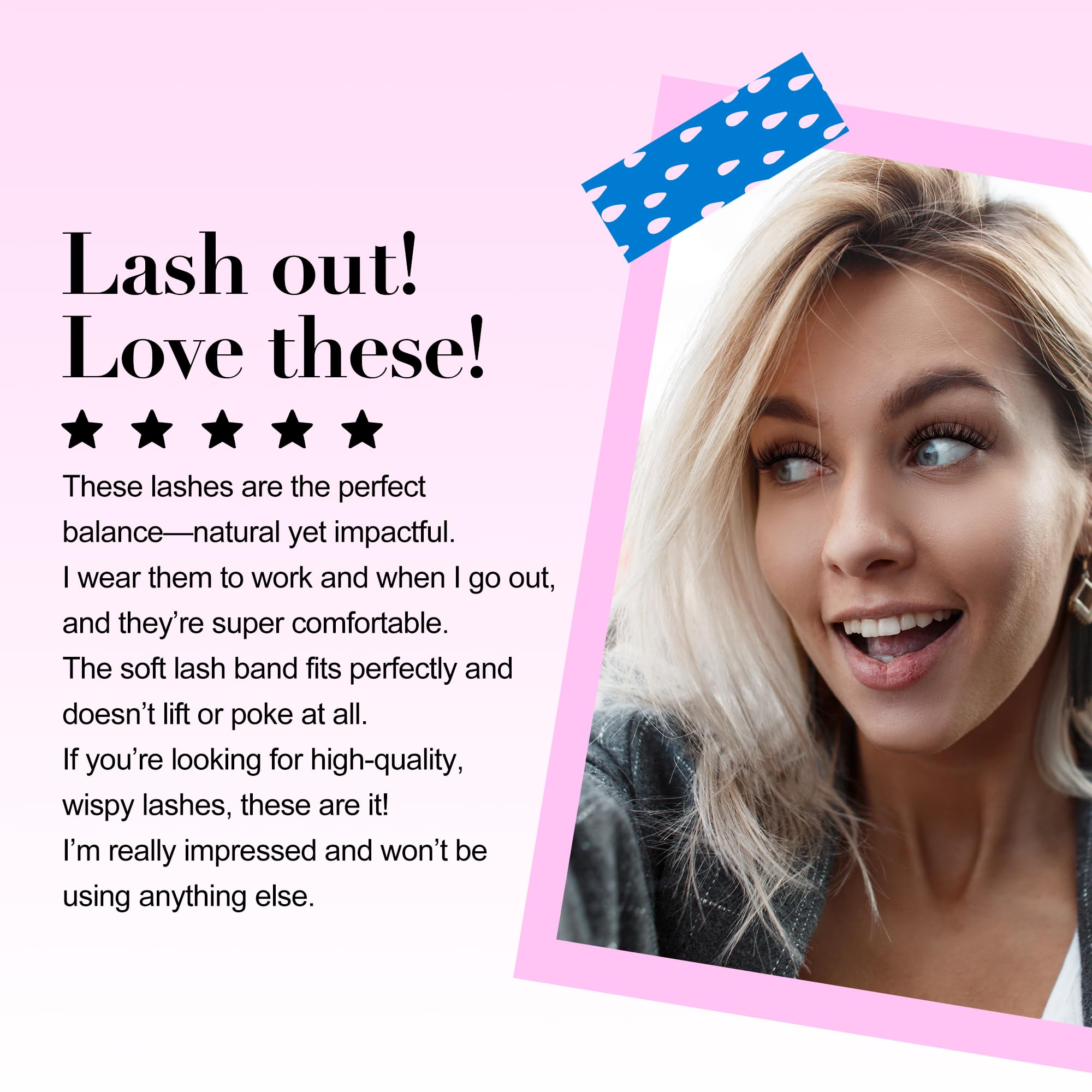 BEPHOLAN Lashes clear band close-up for comfortable, painless application.