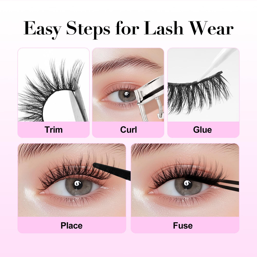 BEPHOLAN Lashes everyday cat-eye look close-up for quick, confident styling.