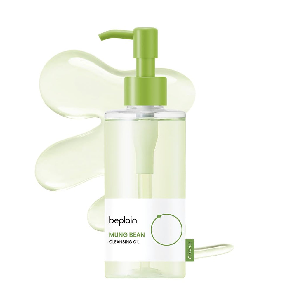 Beplain mung bean cleansing oil bottle pour for gentle makeup removal