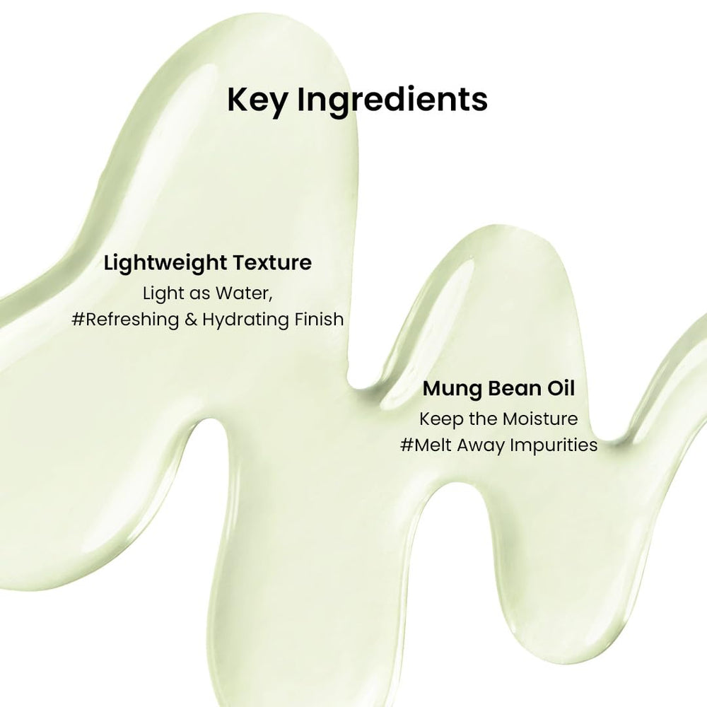 Beplain mung bean cleansing oil fragrance-free label highlights mild formulation