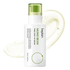 Beplain Mung Bean Pore Tight-Up Serum bottle close-up showing hydration and pore care