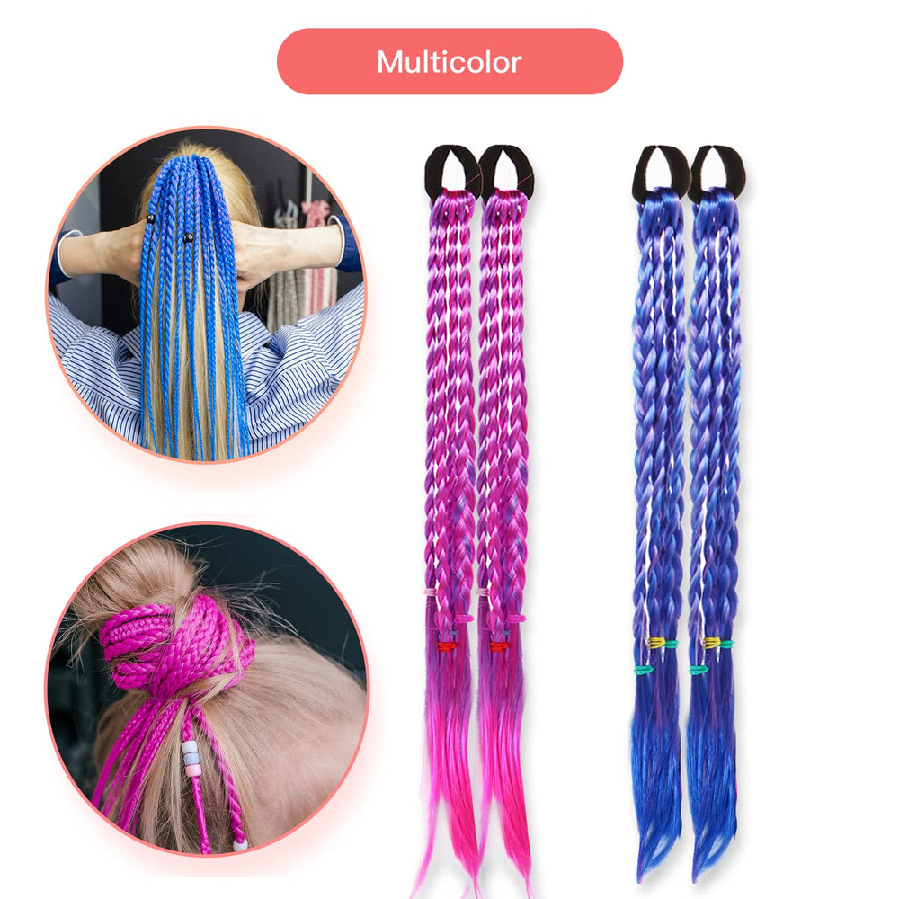 Berchaoki colorful braid extensions suit all ages and hair colors.