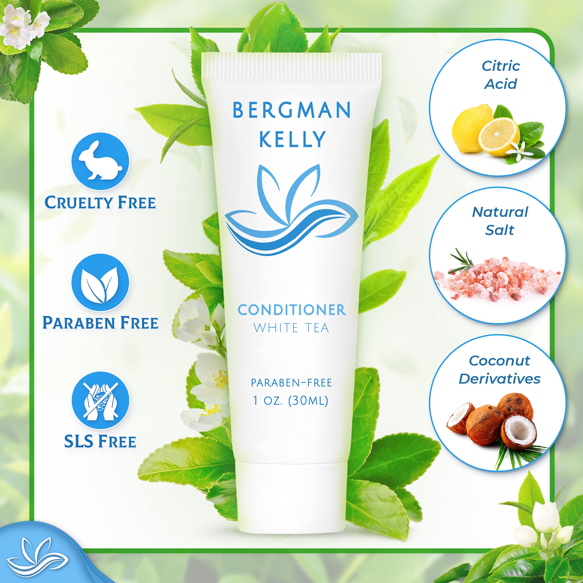 BERGMAN KELLY conditioner foil-sealed pouch ensuring hygiene and leak protection.