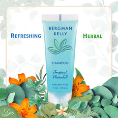 Bergman Kelly travel-size body lotion bottle: quick-absorb formula for soft skin.