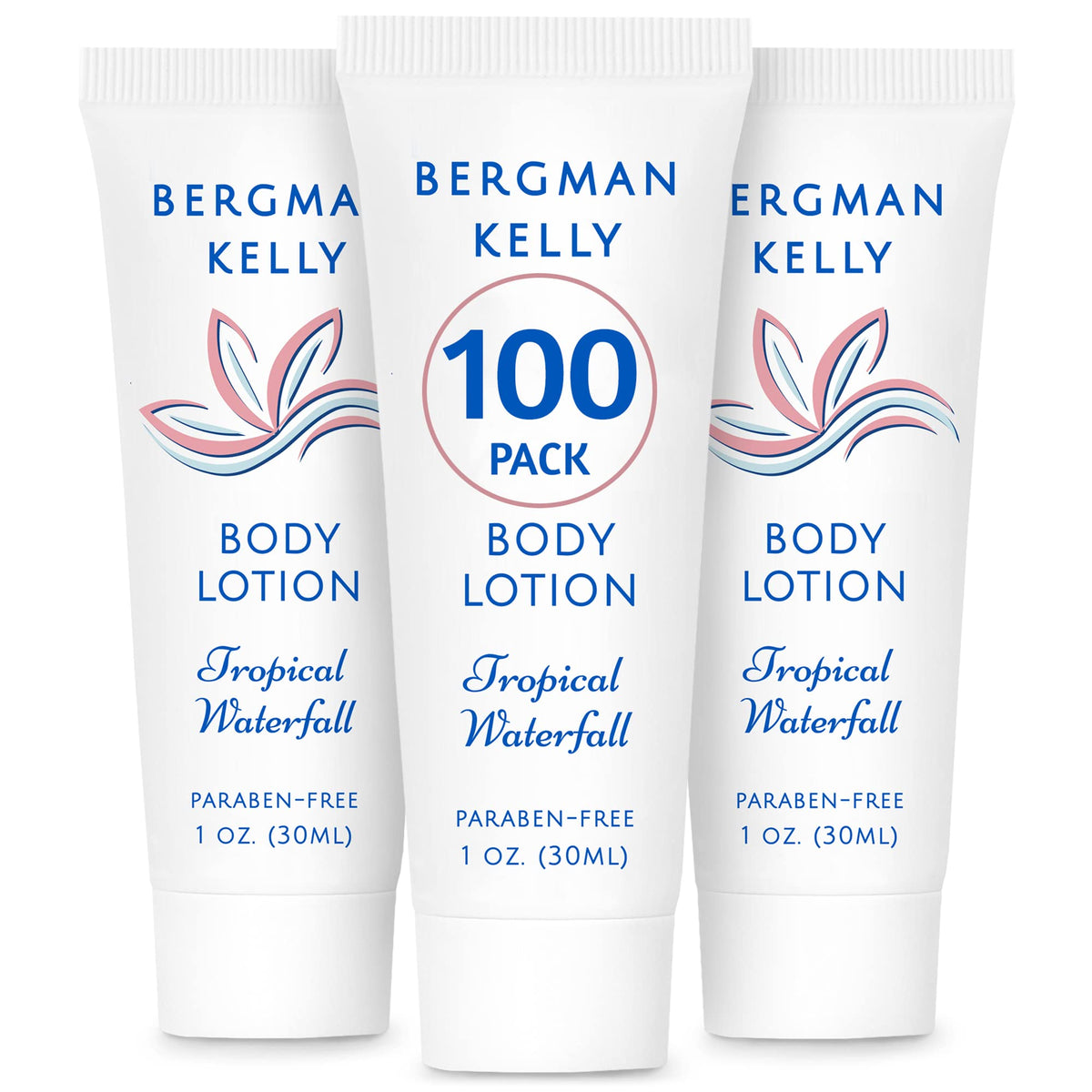 BERGMAN KELLY travel size lotion bottle with tropical waterfall scent for guest rooms