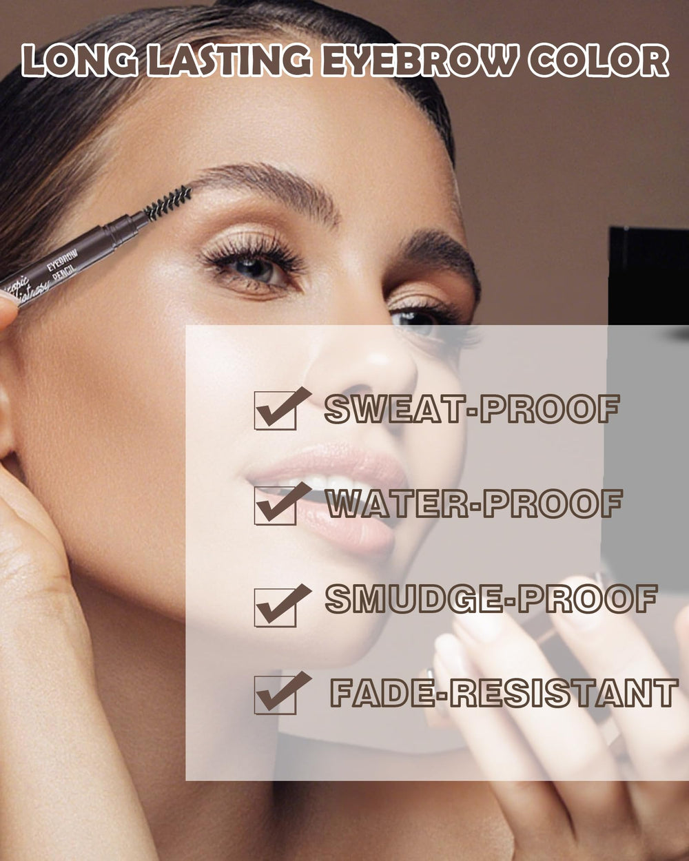 Berinist triangle-tip brow pencil for precise outlining and natural filling