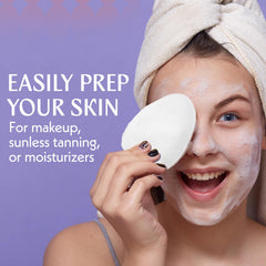 Berkland dual-action makeup remover sponge demonstrates makeup removal and gentle scrubbing for sensitive skin