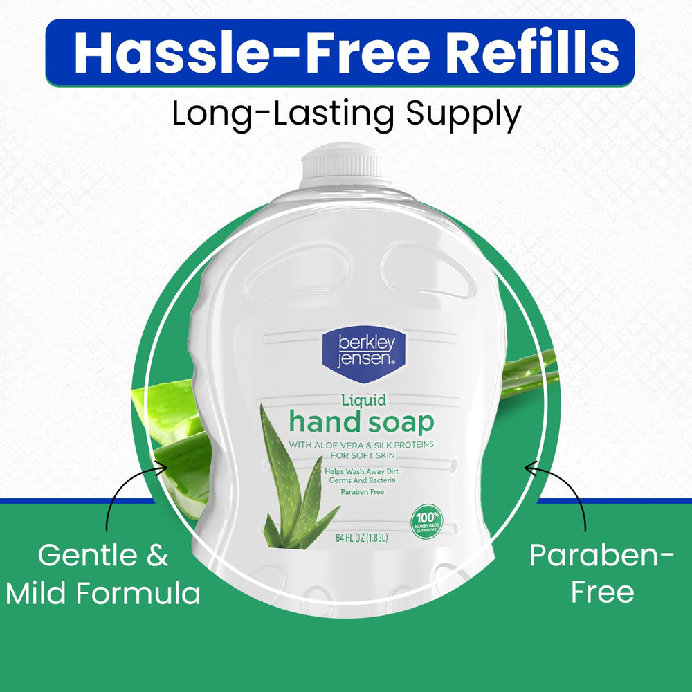 Berkley Jensen aloe vera lather offers soothing, gentle cleansing.