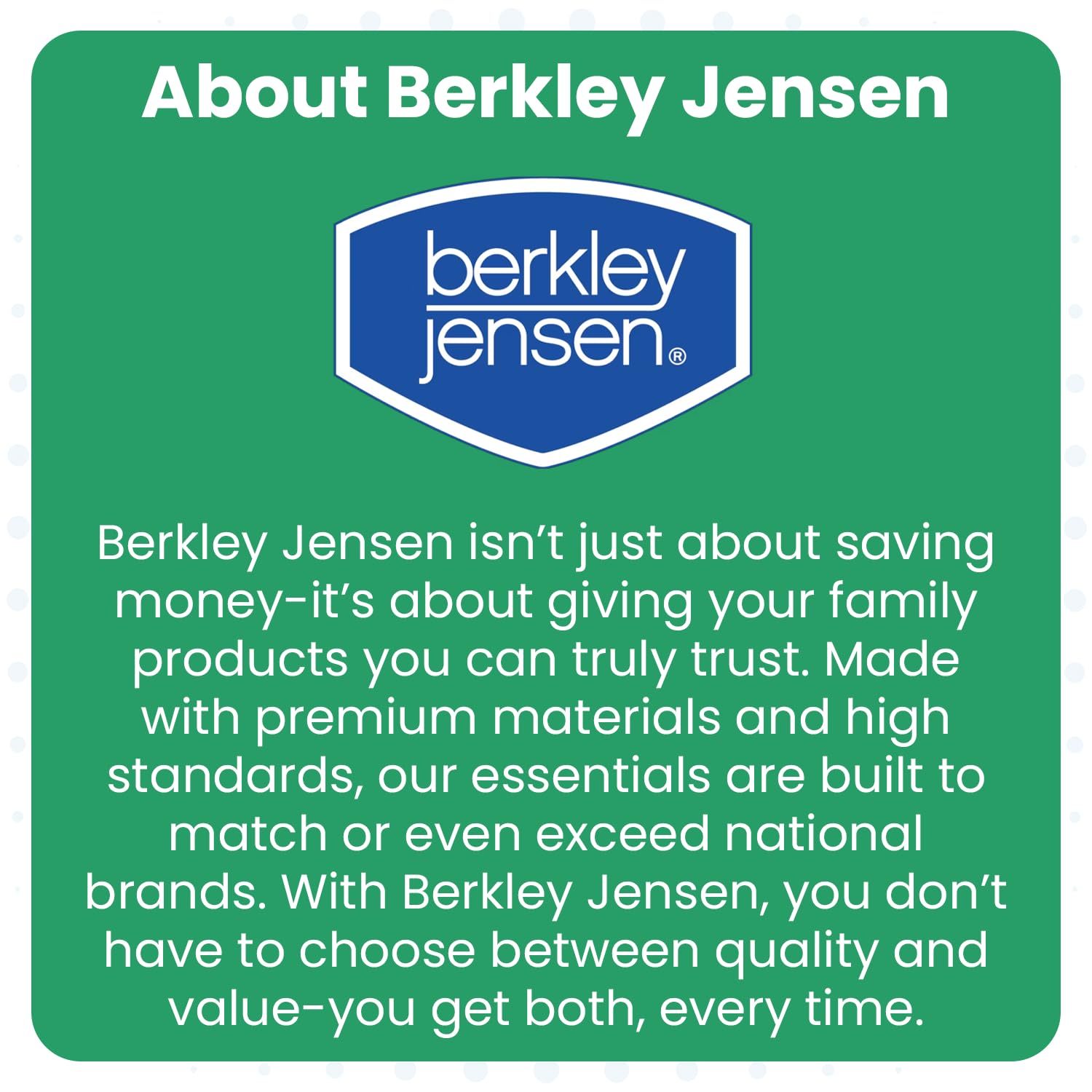 Berkley Jensen dermatologist-tested formula aims for skin-friendly hand care.