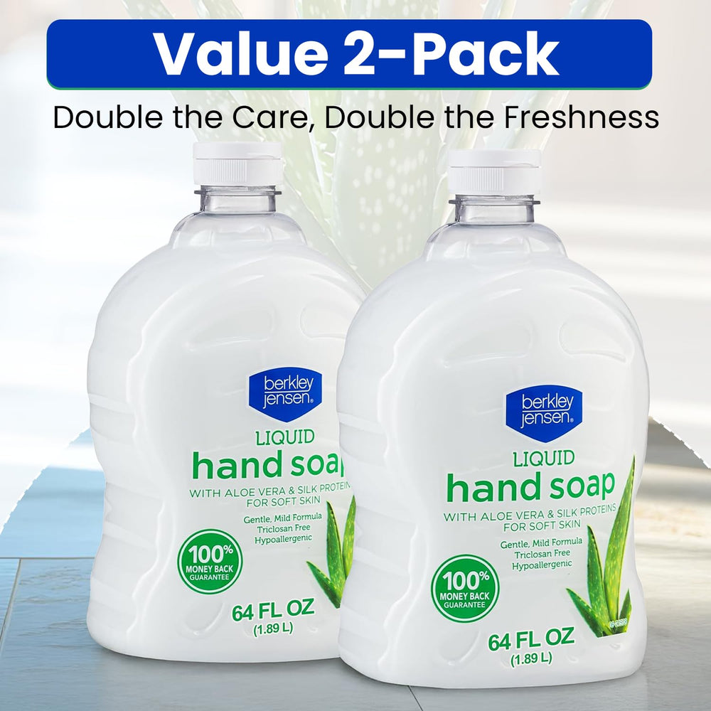 Berkley Jensen silk proteins on hands promote softer, comfortable skin.