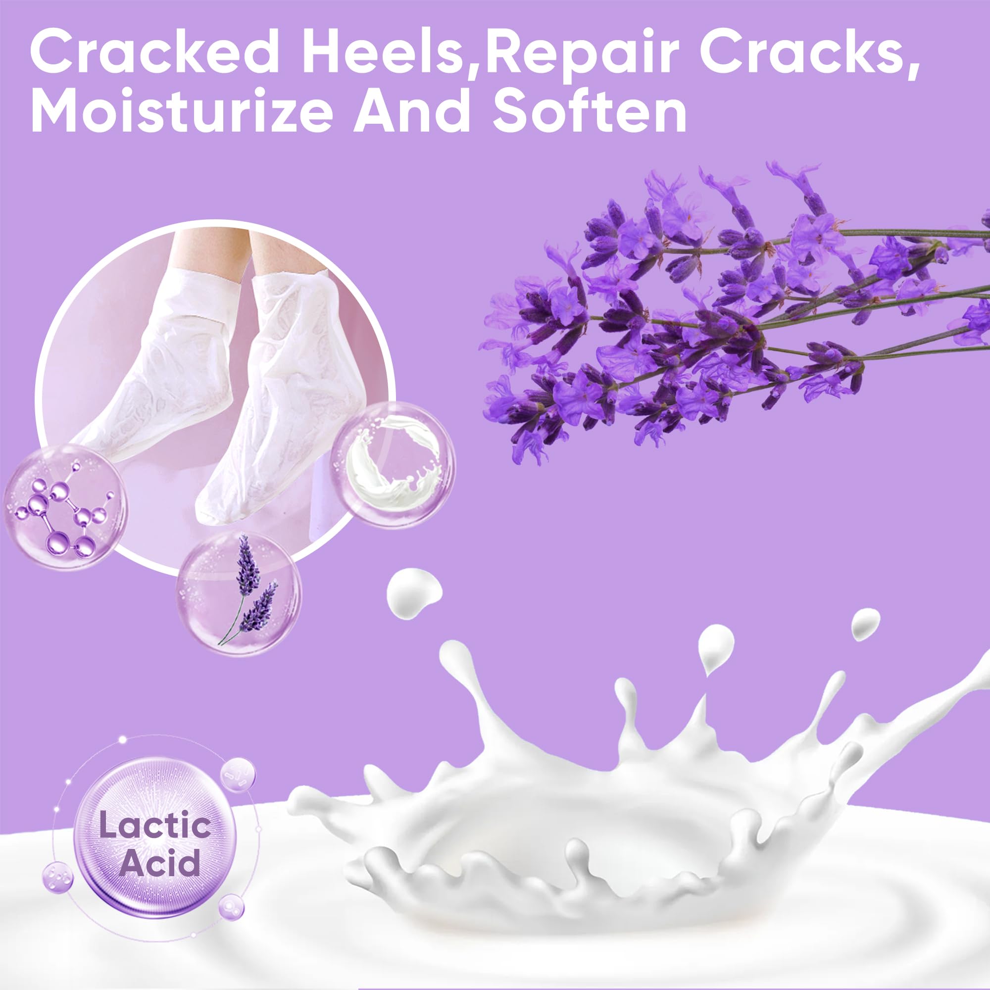 Berlaney Foot Peel Mask application sheet demonstrates easy foot treatment