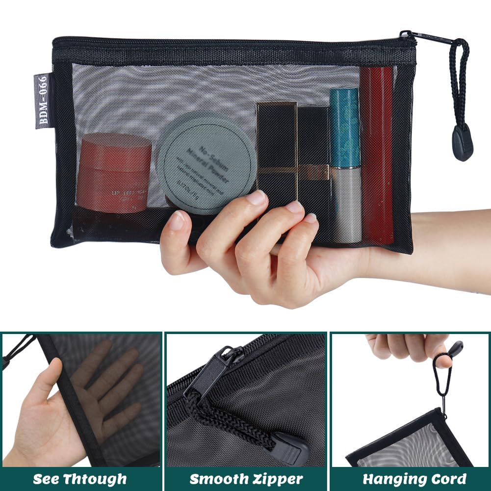 besharppin mesh pouches see-through nylon for quick item identification and easy organization.