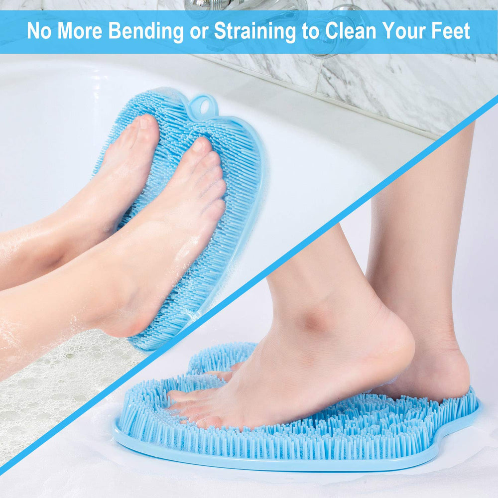BESKAR foot scrubber mat bristles provide massage and exfoliation for tired feet.